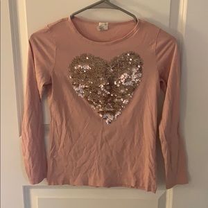 Girls crewcut heart shirt